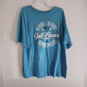 GULF Shores Women's Top Size XL Color Blue And White